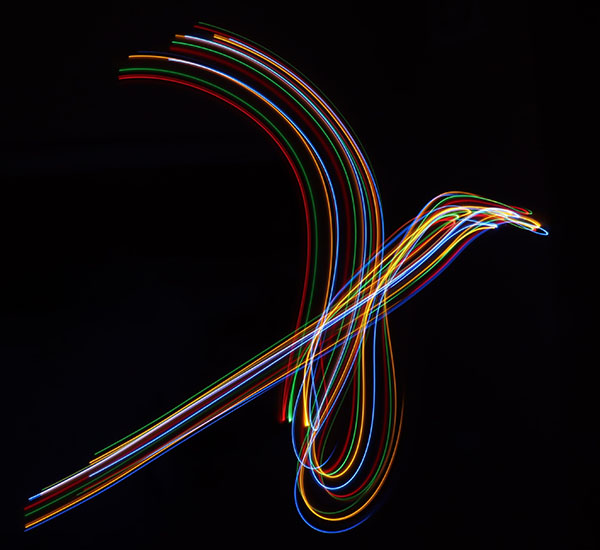 'Twists and Turns of a Trail of Light' by Angela Owen of Worcester Area Group U3A