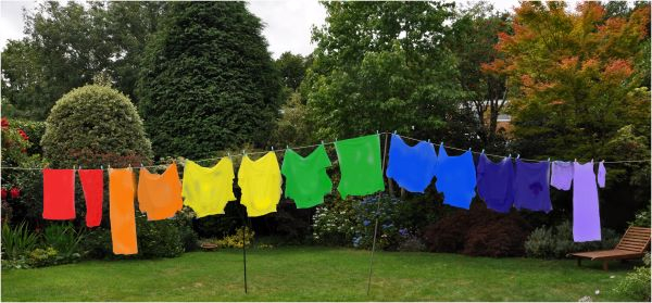 'Rainbow Washing Line' by John Bolt of Balsall Common u3a