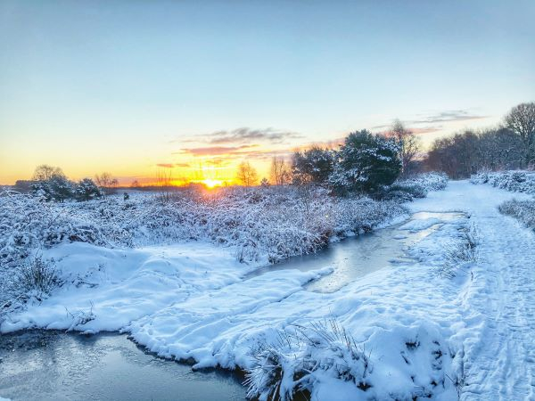 'Sun Rise on Snow' by Bob Robertson of Sutton Coldfield u3a